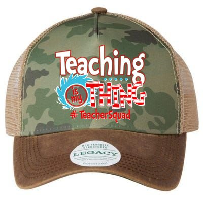 Teaching Is My Thing Teacher Squad Funny Legacy Tie Dye Trucker Hat