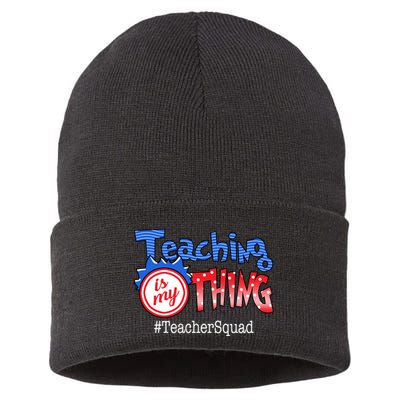 Teaching Is My Thing TeacherSquad Sustainable Knit Beanie