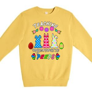 Teaching My Favorite Peeps Cute Easter Bunnies Premium Crewneck Sweatshirt