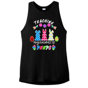 Teaching My Favorite Peeps Cute Easter Bunnies Ladies PosiCharge Tri-Blend Wicking Tank