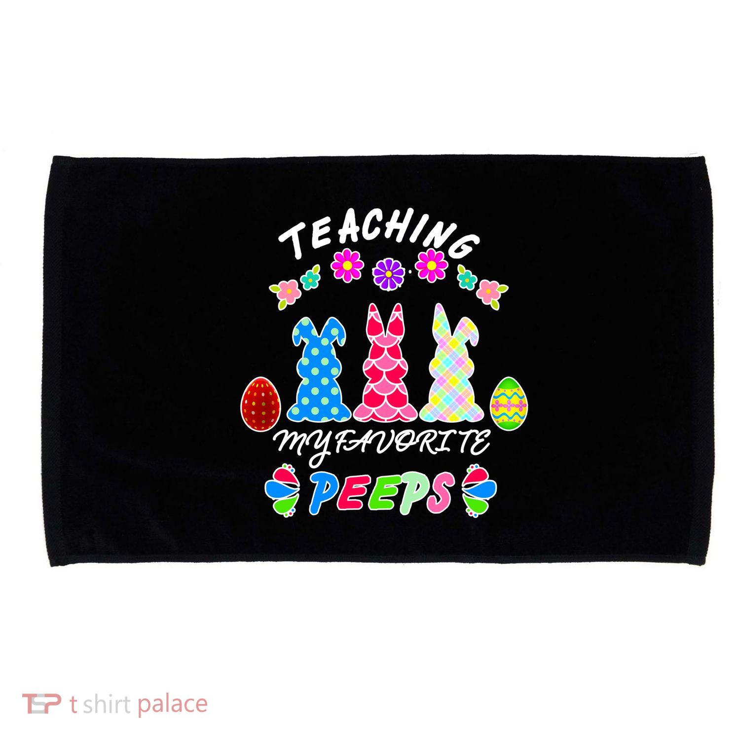 Teaching My Favorite Peeps Cute Easter Bunnies Microfiber Hand Towel