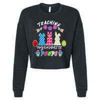 Teaching My Favorite Peeps Cute Easter Bunnies Cropped Pullover Crew