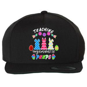 Teaching My Favorite Peeps Cute Easter Bunnies Wool Snapback Cap