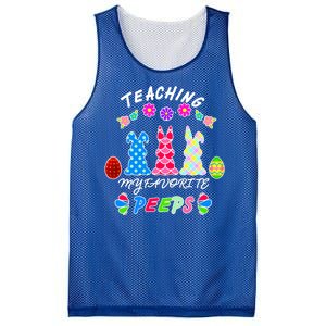 Teaching My Favorite Peeps Cute Easter Bunnies Mesh Reversible Basketball Jersey Tank