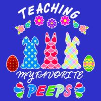 Teaching My Favorite Peeps Cute Easter Bunnies Poster