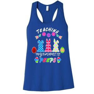 Teaching My Favorite Peeps Cute Easter Bunnies Women's Racerback Tank