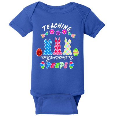 Teaching My Favorite Peeps Cute Easter Bunnies Baby Bodysuit