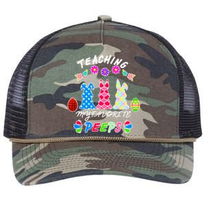 Teaching My Favorite Peeps Cute Easter Bunnies Retro Rope Trucker Hat Cap