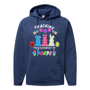 Teaching My Favorite Peeps Cute Easter Bunnies Performance Fleece Hoodie