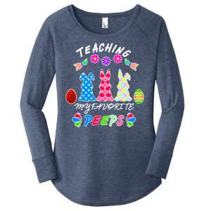 Teaching My Favorite Peeps Cute Easter Bunnies Women's Perfect Tri Tunic Long Sleeve Shirt