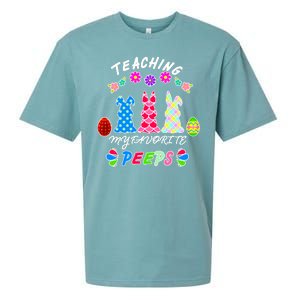 Teaching My Favorite Peeps Cute Easter Bunnies Sueded Cloud Jersey T-Shirt