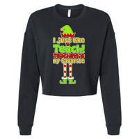 Teaching's My Favorite Elf  Cropped Pullover Crew