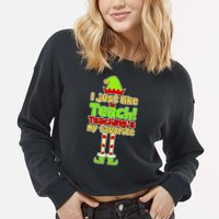 Teaching's My Favorite Elf  Cropped Pullover Crew
