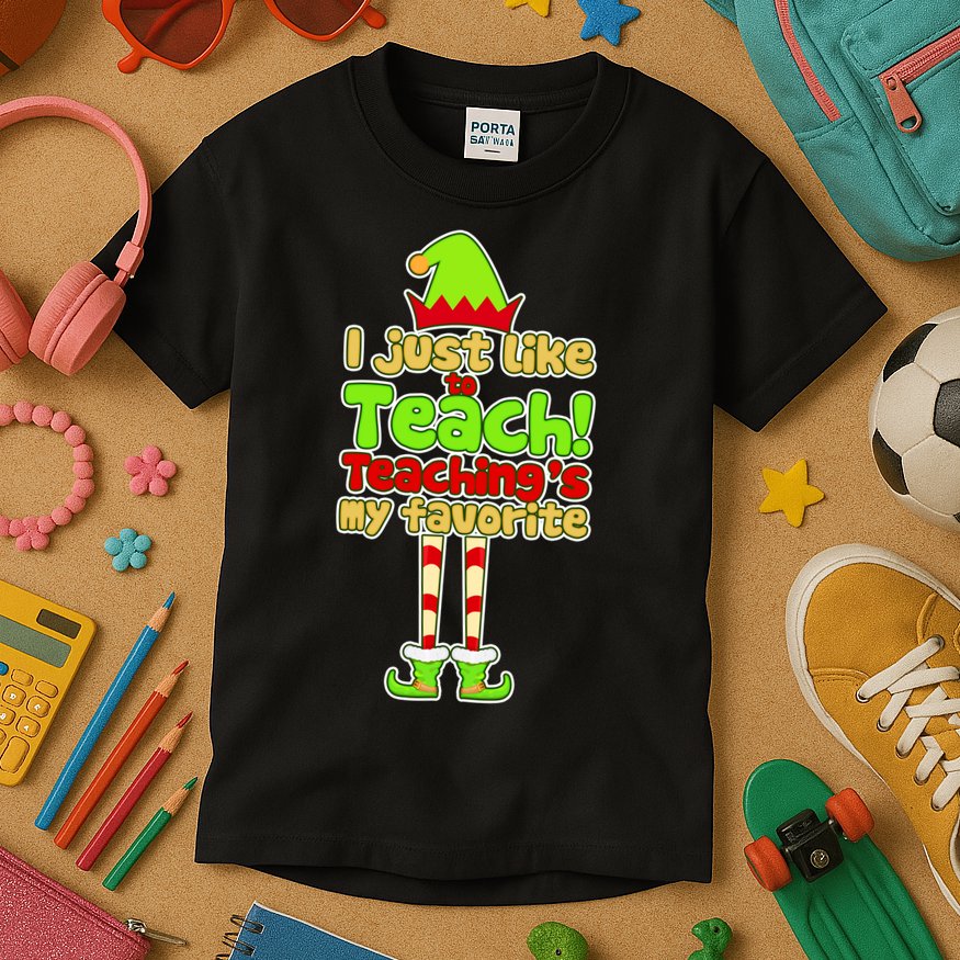 Teaching's My Favorite Elf  Kids T-Shirt