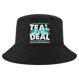 Teal Is A Big Deal Cervical Cancer Awareness Cool Comfort Performance Bucket Hat