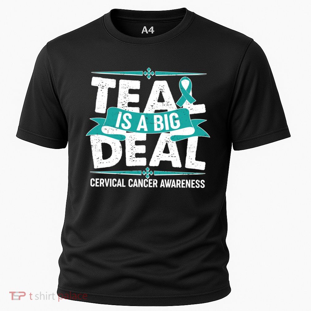 Teal Is A Big Deal Cervical Cancer Awareness Cooling Performance Crew T-Shirt