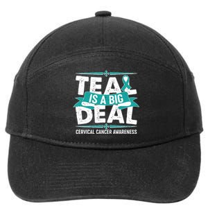 Teal Is A Big Deal Cervical Cancer Awareness 7-Panel Snapback Hat