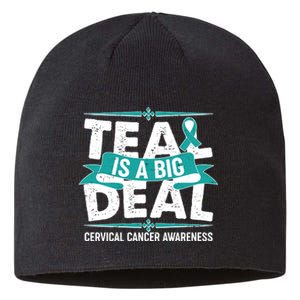 Teal Is A Big Deal Cervical Cancer Awareness Sustainable Beanie