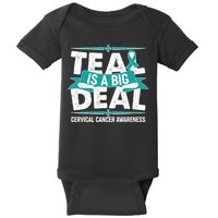 Teal Is A Big Deal Cervical Cancer Awareness Baby Bodysuit