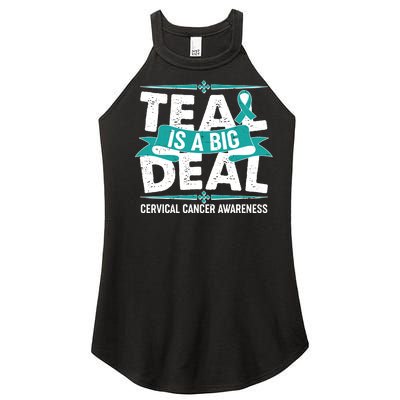 Teal Is A Big Deal Cervical Cancer Awareness Women’s Perfect Tri Rocker Tank