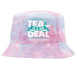 Teal Is A Big Deal Cervical Cancer Awareness Tie-Dyed Bucket Hat