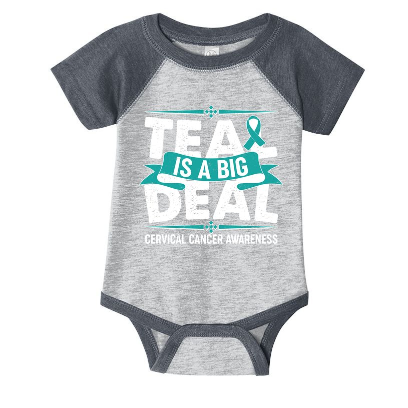 Teal Is A Big Deal Cervical Cancer Awareness Infant Baby Jersey Bodysuit