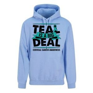 Teal Is A Big Deal Cervical Cancer Awareness Unisex Surf Hoodie