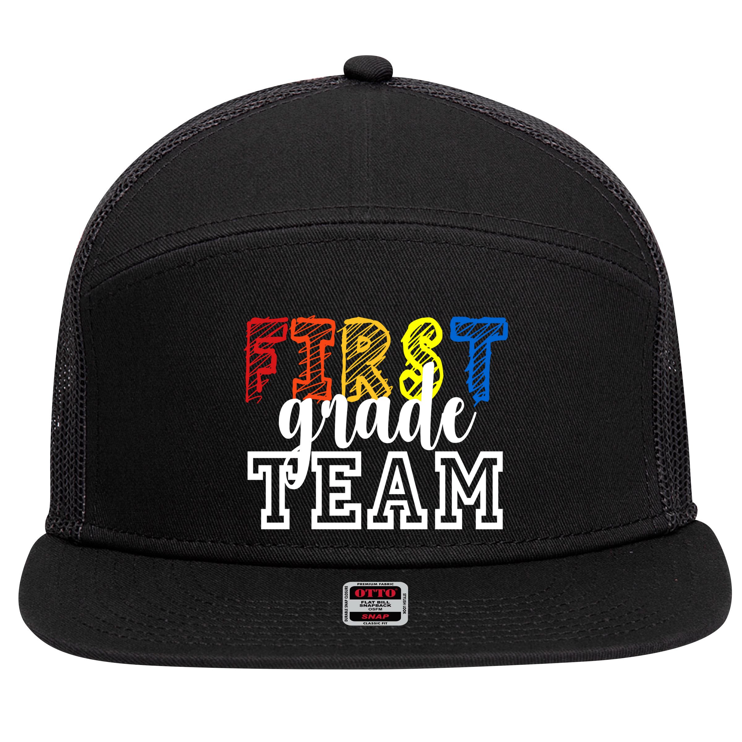 Team 1st First Grade 7 Panel Mesh Trucker Snapback Hat