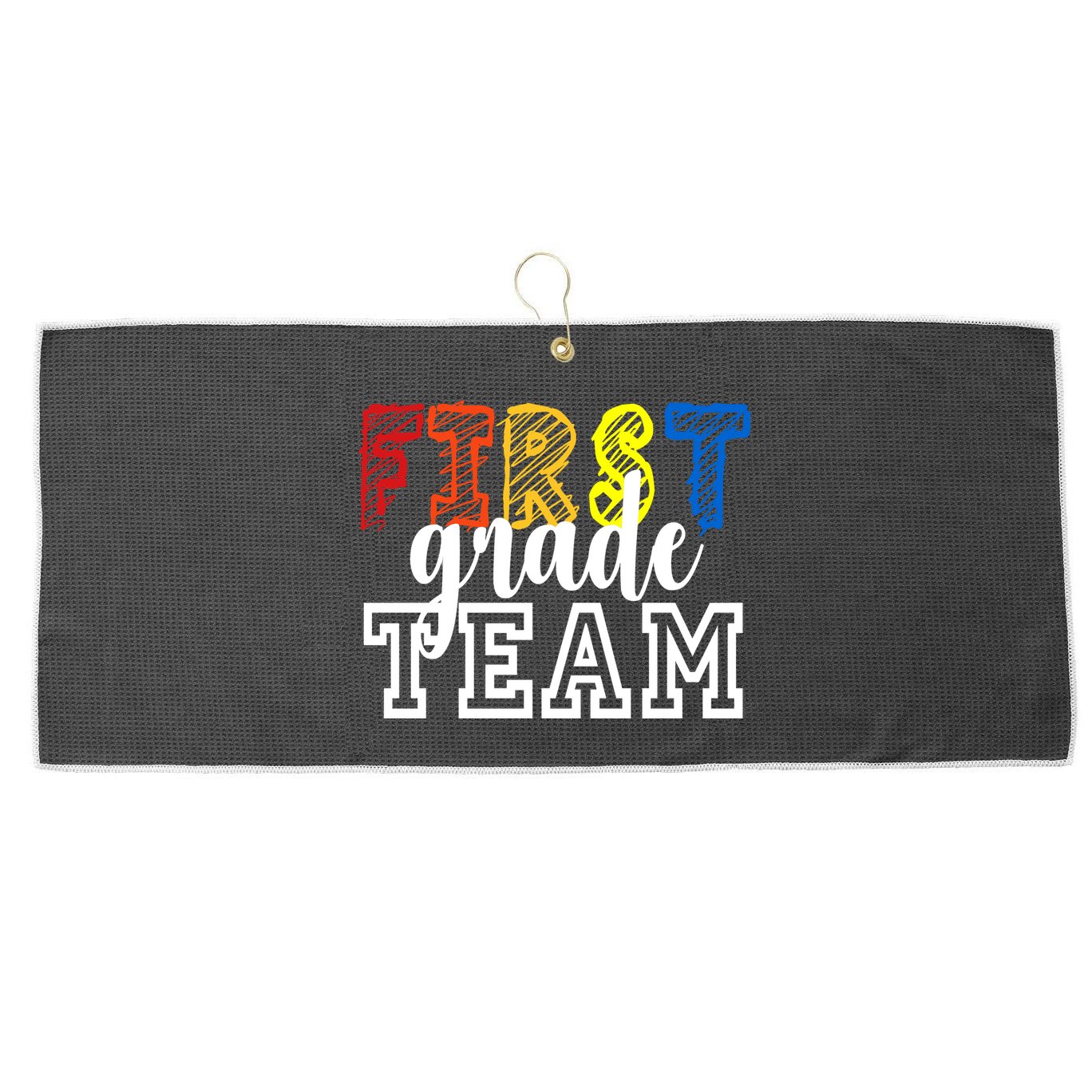 Team 1st First Grade Large Microfiber Waffle Golf Towel