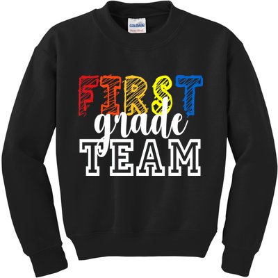 Team 1st First Grade Kids Sweatshirt