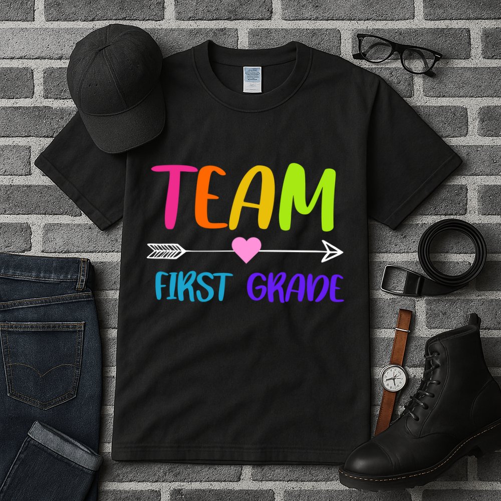 Team 1st Grade Arrow Heart Tall T-Shirt