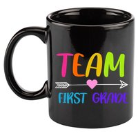 Team 1st Grade Arrow Heart 11oz C Handle Ceramic Mug