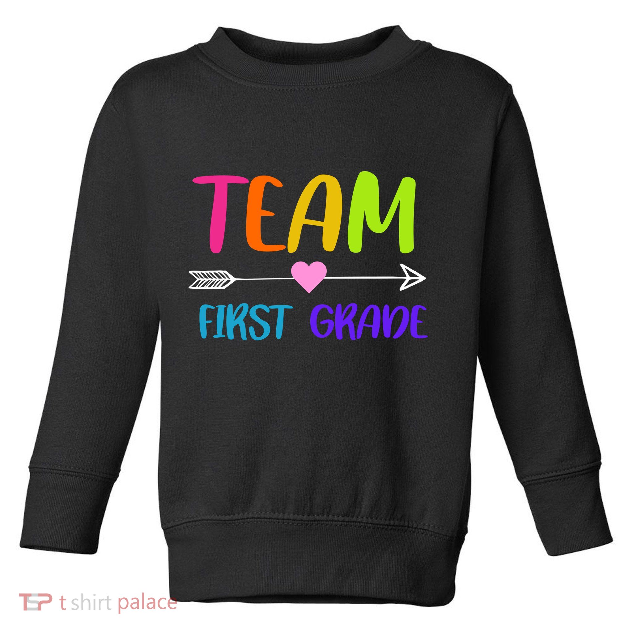 Team 1st Grade Arrow Heart Toddler Sweatshirt