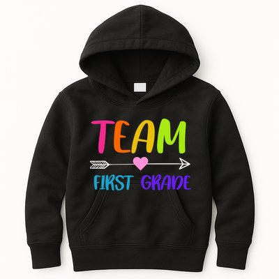 Team 1st Grade Arrow Heart Kids Hoodie