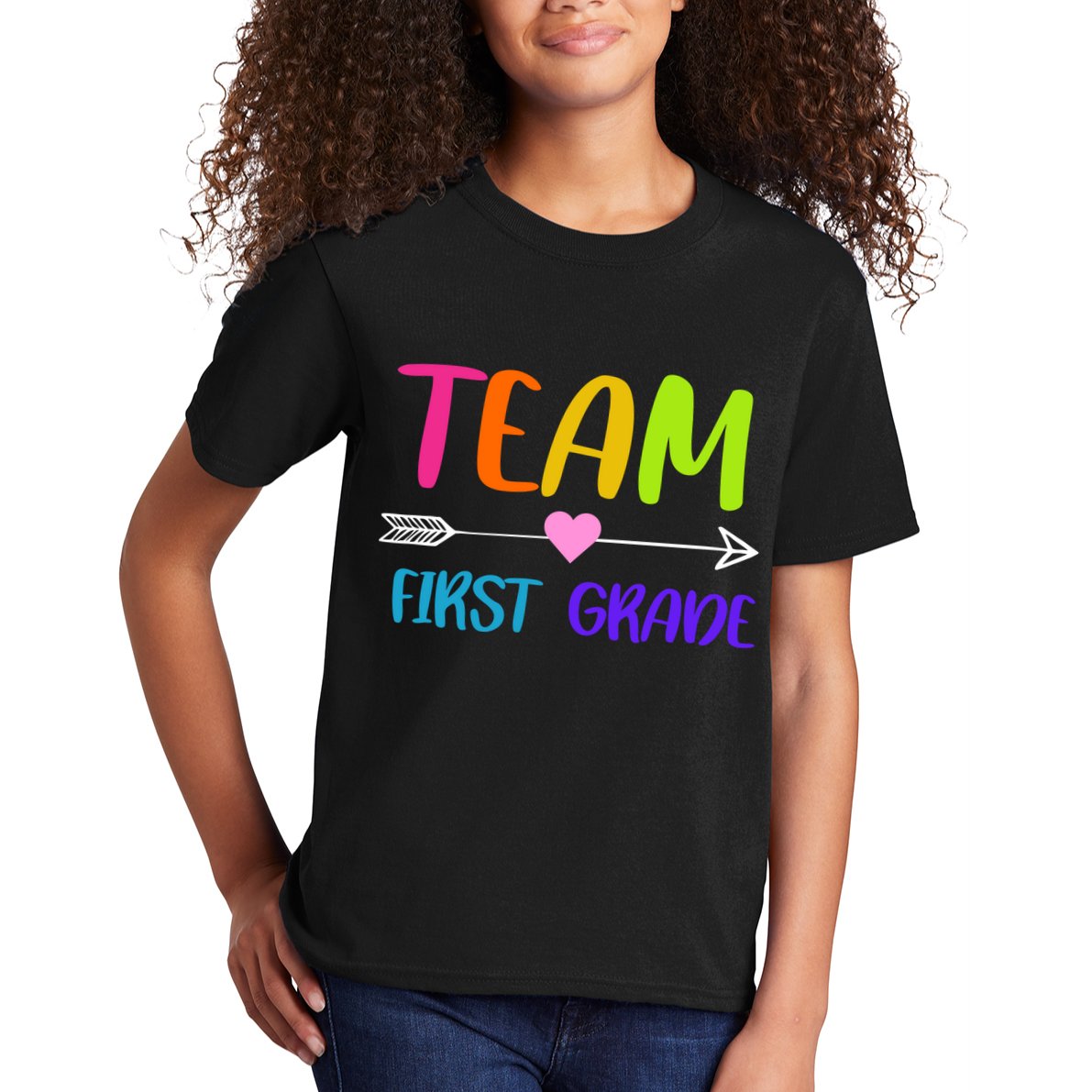Team 1st Grade Arrow Heart Kids T-Shirt