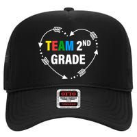 Team 2nd Grade Arrow Heart High Crown Mesh Back Trucker Hat