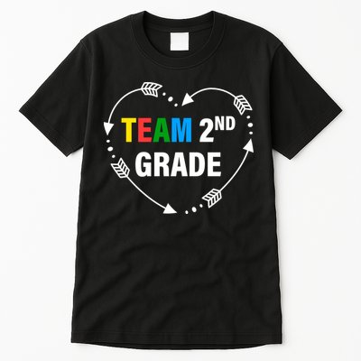 Team 2nd Grade Arrow Heart Tall T-Shirt