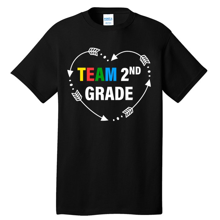 Team 2nd Grade Arrow Heart Tall T-Shirt