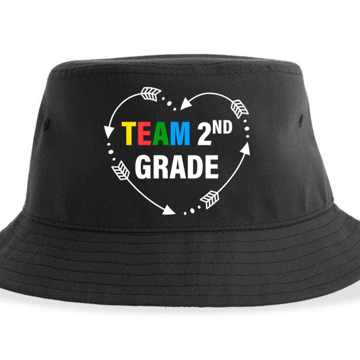 Team 2nd Grade Arrow Heart Sustainable Bucket Hat