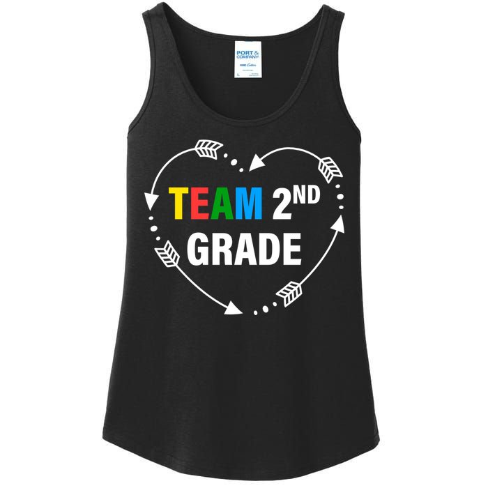 Team 2nd Grade Arrow Heart Ladies Essential Tank