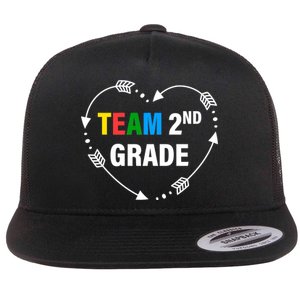 Team 2nd Grade Arrow Heart Flat Bill Trucker Hat