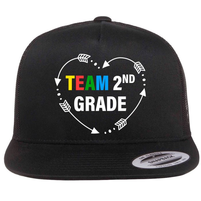 Team 2nd Grade Arrow Heart Flat Bill Trucker Hat