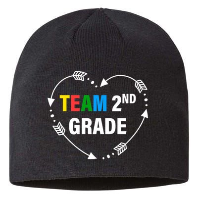 Team 2nd Grade Arrow Heart Sustainable Beanie