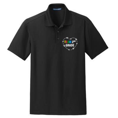 Team 2nd Grade Arrow Heart Dry Zone Grid Polo