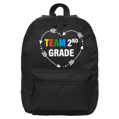 Team 2nd Grade Arrow Heart 16 in Basic Backpack