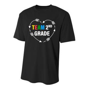 Team 2nd Grade Arrow Heart Youth Performance Sprint T-Shirt