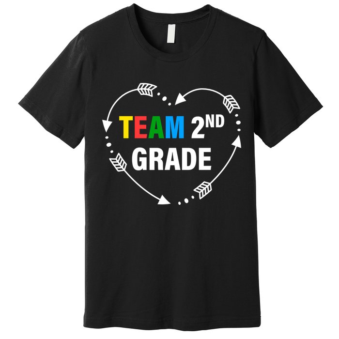 Team 2nd Grade Arrow Heart Premium T-Shirt