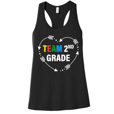 Team 2nd Grade Arrow Heart Women's Racerback Tank