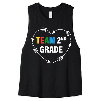 Team 2nd Grade Arrow Heart Women's Racerback Cropped Tank