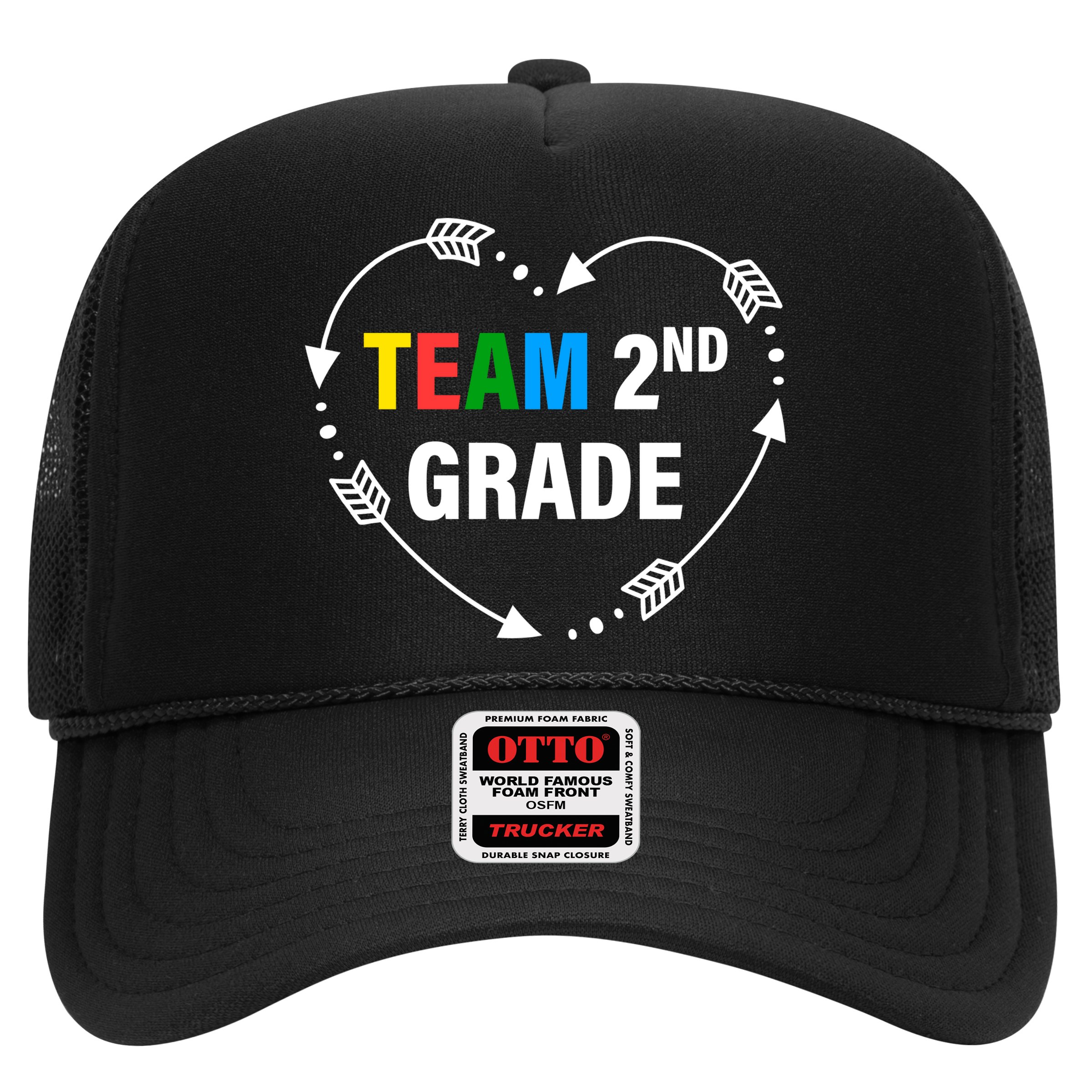 Team 2nd Grade Arrow Heart Hat